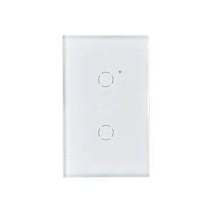 Good Quality American Standard Household 250V 10Amp Alexa Wifi Control Glass Smart Wall Switches