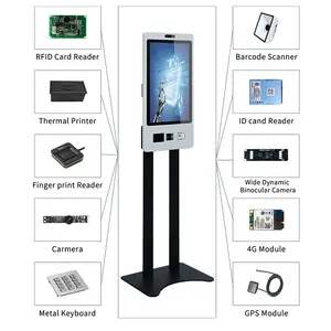 21.5 inch cảm ứng điện dung màn hình máy tính để bàn tự dịch vụ kiosk tự dịch vụ Android kiosk tầng đứng đặt hàng kiosk