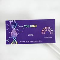 Étiquettes personnalisées imperméables autocollantes pour bouteilles en verre, impression holographique, 3ml 5ml 10ml, emballage holographique en verre