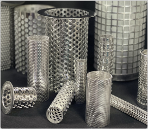 Phần tử Lọc dây thép không gỉ lưới micorn thiêu kết dây xi lanh hàn đục lỗ hình nón ống lọc giỏ - Product Image 5