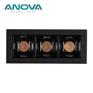 3W spots linéaires aluminium fixe Réflecteur IP20 carré encastré anti-éblouissement led Grille lumineuse LED - Product Image 1