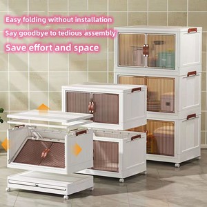 Armoire de rangement pliable en <span class=keywords><strong>plastique</strong></span>, armoire de rangement à tiroirs, armoire <span class=keywords><strong>empilable</strong></span>, rangement pour vêtements et jouets pour enfants - Product Image 2
