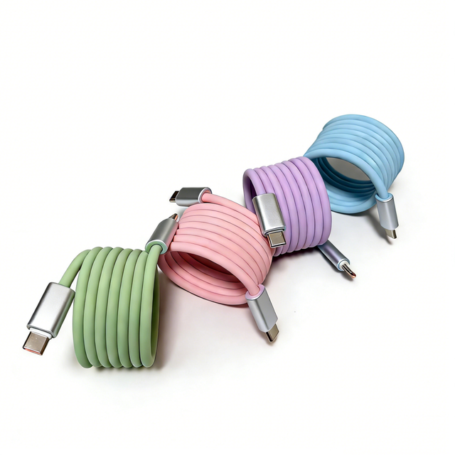 240w Soft Silicone Magnetic Type-C to Type-C USB-C Super Fast Charging Cable with E-Marker Chipset 1M for Mobile Tablet Pad