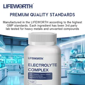 Lifeworth Potassium Magnesium Capsules Electrolyte Workouts Endurance Capsule For Exercise Hiking Essentials Sports Recovery