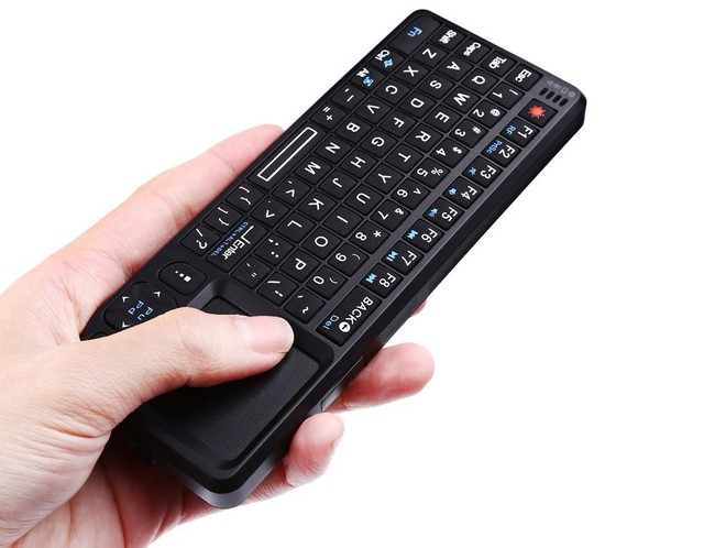 Portable 2.4g Handheld Wireless Keyboard With Touch Pad Backlit Bt Mini Remote A8 Mini Keyboard for Laptop