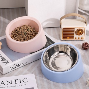 Bol pour animaux de compagnie Chong Ke en matériau PP anti-renversement, bol pour nourriture et eau pour chats et chiens, 15,4x15,4x4,8 cm, pour chats - Product Image 2