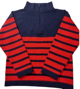 2024 2025 personalizado al por mayor Cool Kids Polo collar sweater Boy quarter zip up Jumper sweater