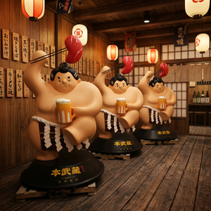 รูปปั้นหมีซูโม่เรซิ่นงานฝีมือสั่งทำ น่ารัก เหมาะสำหรับของขวัญ ของที่ระลึก หรือของตกแต่งงานปาร์ตี้ - Product Image 3