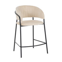 Chaise de bar de luxe moderne nordique en velours, avec accoudoirs, dossier incurvé, assise rembourrée, pieds en métal doré, tabouret de salle à manger, mobilier de maison
