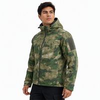 Veste d'hiver tactique pour homme en coton camouflage coupe-vent et imperméable avec capuche, personnalisable ISO