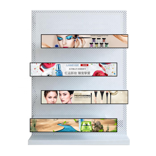 Custom Strip Ultra Wide Supermarket Shelf Edge Digital Advertising Signage Stretched Bar LCD Touch Screen Display