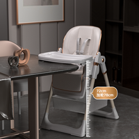 Chaise haute pour bébé de qualité supérieure avec dossier et hauteur réglables pour une utilisation sûre du restaurant à la maison confortable et durable
