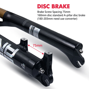 BOLANY VTT <span class=keywords><strong>Suspension</strong></span> complète 26/27.5/29 pouces 120mm fourchette de vélo en alliage de magnésium dégagement rapide vtt vélo fourche à air - Product Image 4