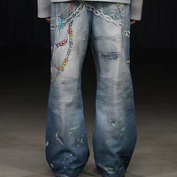 Pantalons en jean longs tendance pour hommes - Jeans décontractés d'inspiration western