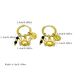 Boucles d'oreilles tendance en acier inoxydable de qualité supérieure, inspirées de l'océan, hypoallergéniques, inaltérables, minimalistes et élégantes pour femme - Product Image 6