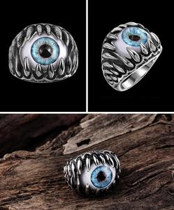 Steampunk picos estilo Retro de <span class=keywords><strong>acero</strong></span> <span class=keywords><strong>inoxidable</strong></span> de mal de ojo, anillo de - Product Image 5