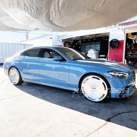 Jantes forgées sur mesure XINLAI 5x112 5x114.3 5x120 20 21 22 pouces, finition argent brossé, monobloc, jante pleine face pour Mercedes Benz Classe S