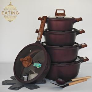 Juego de Batería de <span class=keywords><strong>Cocina</strong></span> de 15 Piezas Listo <span class=keywords><strong>para</strong></span> Enviar con Recubrimiento Cerámico Antiadherente Tipo Granito, <span class=keywords><strong>Ollas</strong></span> y Sartenes de Aluminio <span class=keywords><strong>para</strong></span> <span class=keywords><strong>Cocina</strong></span>, Apto <span class=keywords><strong>para</strong></span> Estufas de Inducción - Product Image 2