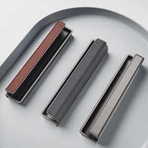 Poignée <span class=keywords><strong>de</strong></span> <span class=keywords><strong>porte</strong></span> <span class=keywords><strong>de</strong></span> <span class=keywords><strong>placard</strong></span> invisible en alliage <span class=keywords><strong>de</strong></span> zinc, moderne, simple, encastrée, pour <span class=keywords><strong>cuisine</strong></span>, commode, armoire, cuir, auto-adhésive, durable - Product Image 5