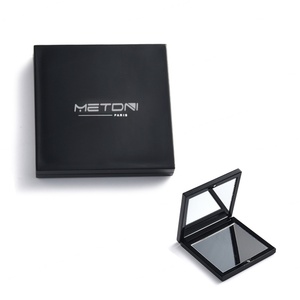 High Quality Black <b>Square</b> Double Side ABS Cosmetic Pocket <b>Mirror</b> From Brand Promotion - Product Image 4