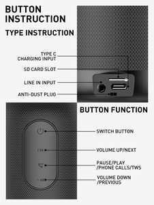 LDNIO BTS12 TWS 새로운 방수 라디오 야외 블루투스 휴대용 미니 파티 지원 음악 파워 스마트 무선 스피커 - Product Image 3