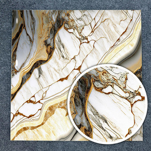 Vàng trắng mạ calacatta sứ 600x600 bóng toàn thân gạch hiện đại nội thất phòng khách bằng đá cẩm thạch firebrick chức năng - Product Image 2