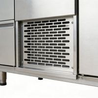 Réfrigérateur Commercial en Acier Inoxydable pour Bar à Salades, Buffet, Réfrigérateur à Pizzas, Table de Préparation de Sandwichs, Comptoir Réfrigéré
