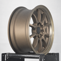 15 Zoll 4x100 4x114.3 Bronze Gusslegierungsräder 7J mit Mehrspeichen-Design und Tiefer Einpresstiefe für PKW-Felgen Honda Civic VW Golf JDM