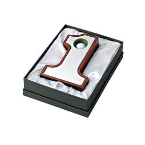 Portapalline da golf Number One, altezza 205 mm, design in legno e metallo per esposizione - Product Image 2