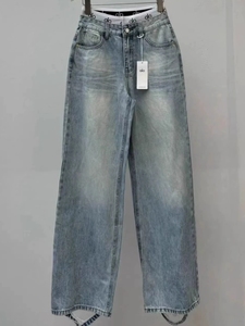 Jeans à <span class=keywords><strong>taille</strong></span> <span class=keywords><strong>haute</strong></span> et jambes larges pour femmes, <span class=keywords><strong>pantalon</strong></span> en denim délavé vintage pour un style décontracté au quotidien - Product Image 3