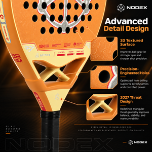 Raqueta de Pádel de Carbono Completo 18K con Cabeza Redonda NODEX 2026, Nueva Superficie Rugosa 3D, Optimizada para Efecto y Control, Raqueta Personalizada - Product Image 6