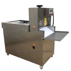 Mutton 2 Roll Slicing Frozen Meat Planing Machine Bacon Frozen Meat Slicer Fully Automatic Meat Slicer