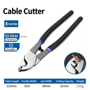 <span class=keywords><strong>Pince</strong></span> coupante pour câbles en acier allié avec poignée ABS pour la <span class=keywords><strong>coupe</strong></span> de fils en PVC - Outil de serrage à circlip de qualité industrielle et DIY - Product Image 2