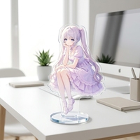 Gantungan Kunci Model Kartun Lucu UV Custom, Tren Fashion, Ringan, Figur Anime Akrilik, Dekorasi Meja, Souvenir Foto, Reticle