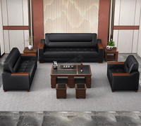 Neues Sofa im chinesischen Stil aus echtem Leder, minimalistisches Design für Geschäftstreffen und Gastgewerbe, Büro und Wohnzimmer