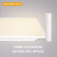 DE Warehouse CE CB RoHS 30W 150lm/W PIR capteur de lumière du jour panneaux lumineux intelligents 600x600mm panneau LED mince