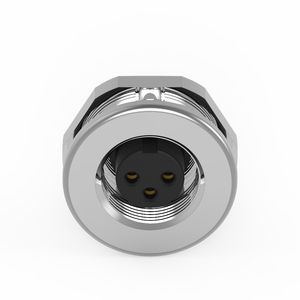 Conector Hembra Industrial M9 de 3 Pines con Bloqueo Trasero, Resistente al Agua IP67, 125V - Product Image 1
