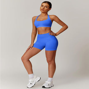 Set di reggiseno sportivo personalizzato da palestra con <span class=keywords><strong>Leggings</strong></span> e reggiseno sportivo senza cuciture reggiseno sportivo per donne Fitness - Product Image 5