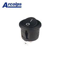 Interrupteur à bascule lumineux rouge série RL3 à 2 broches, 16A 250V, certifié CQC, pour montage sur panneau, usage industriel et automobile