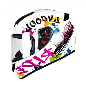 Dot Goedgekeurde Full Face Motorhelm Met Binnenste Zonneklep Casco Helmen Motorfiets Racing Helm