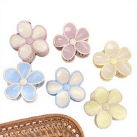 Grande pince à cheveux florale en résine hawaïenne de 8 cm, motif hibiscus, plage, brillante, accessoire pour cheveux, pince à cheveux, fleur de frangipanier, plumeria
