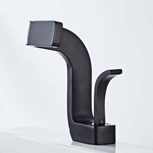 Robinet de lavabo moderne en laiton chromé, bec en cascade chaud et froid, mélangeur de robinet, robinet d'évier de cuisine pour salle de bain - Product Image 3