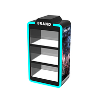 Présentoir de Comptoir Personnalisé LED Coloré en Acrylique à 3 Niveaux pour Magasin de Fumeurs Écologique Moderne Apex