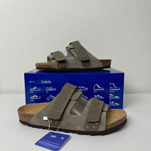 Comodi Sandali in Sughero con Doppia Fascia Unisex, Ciabatte in Pelle con Supporto Plantare, Logo Personalizzato, Prezzo di Fabbrica OEM ODM all'Ingrosso - Product Image 3