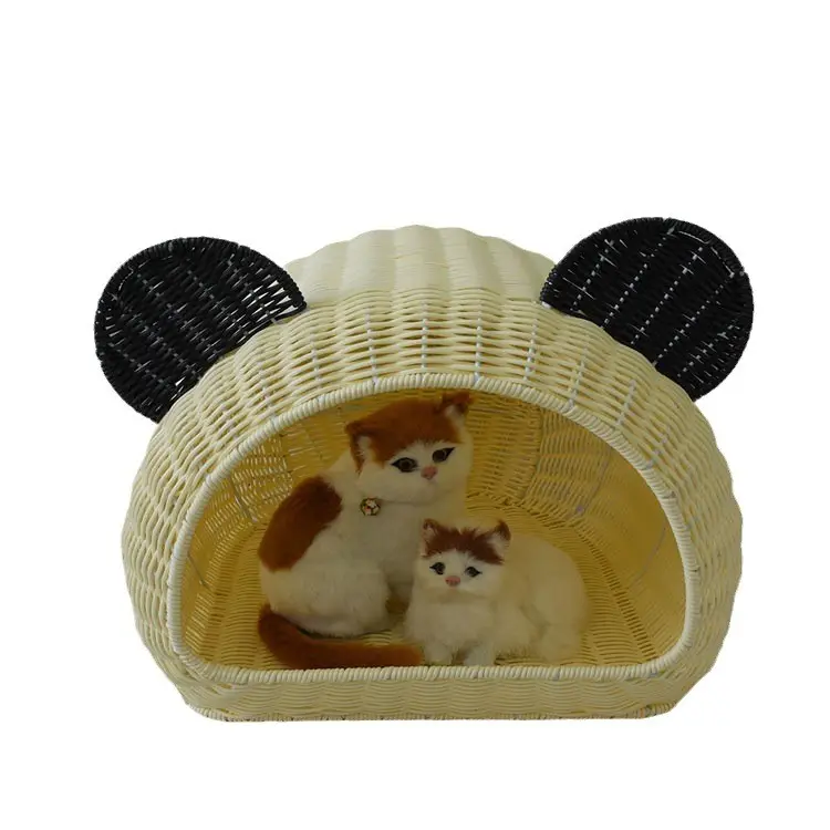 Kitten House Pet Cat House Indoor cat carrier Plastic rattan woven pet carrier Outdoor dog house