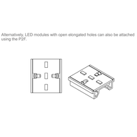 BJB 28.903.E101-0 P2F Abrazadera de Fijación con Resorte para Módulo LED, para Perfil de Aluminio Lineal