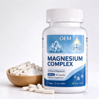 Capsules de Magnésium Complexe en Gros OEM, 60 Comprimés, 500mg, Compléments Alimentaires