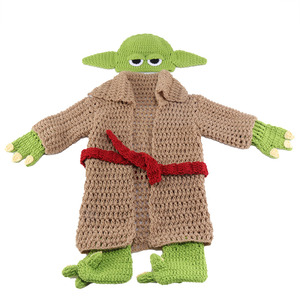 <span class=keywords><strong>Disfraz</strong></span> de <span class=keywords><strong>Yoda</strong></span> Tejido a Mano Personalizado para Sesiones de Fotos de Bebés de 100 Días - Product Image 6