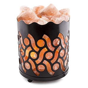 Panier himalayen poli Feng Shui d'amour organique de marque supérieure avec lampe d'ampoule de cordon de morceaux de sel pour la décoration intérieure inspirée par Sian - Product Image 4