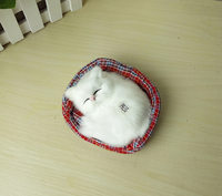Animal en peluche chats jouets en peluche réel peluche avec son jouet enfants fille cadeau d'anniversaire pour enfants belle poupée de Simulation